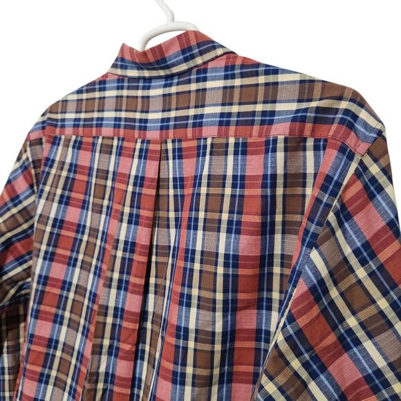 Roundtree and Yorke Men Shirt Size XL Button Down Plaid Longsleeve - Picture 4 of 9